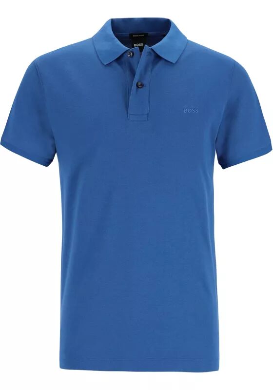 Shop de look: HUGO BOSS zomer 2026 heren strandset kobalt blauw met print